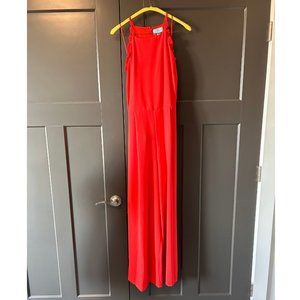 CeCe Red Spaghetti Strap Jumpsuit Size 12